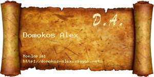 Domokos Alex névjegykártya
